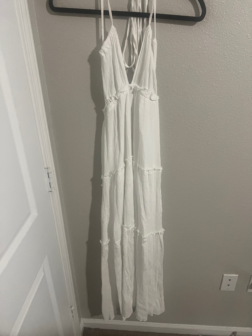 White Maxi Summer Dress with Adjustable Straps